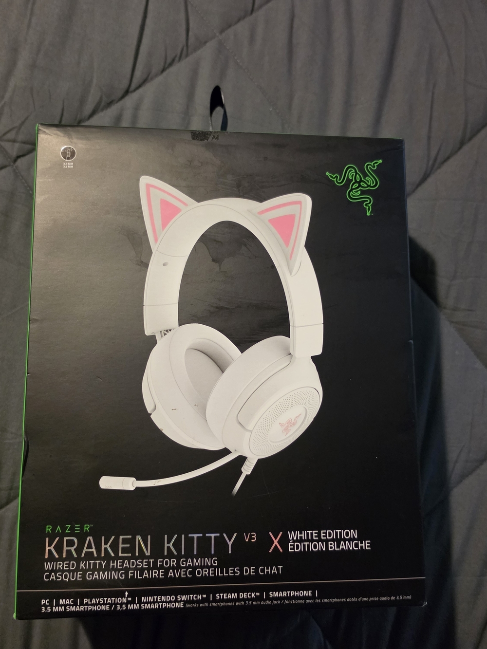 Razer Kraken Kitty V3 X White Edition Wired Gaming Headset